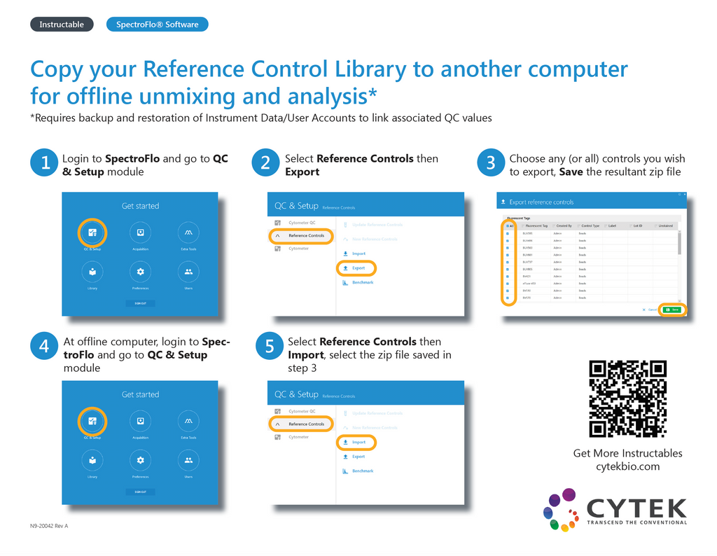 Control Libraries Copy Reference Control Library to Another Computer | Cytek Biosciences