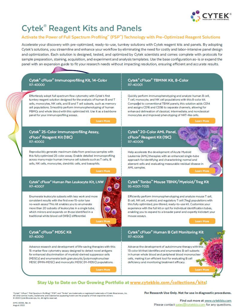 Cytek® Reagent Kits and Panels | Cytek Biosciences
