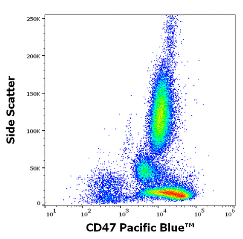 Pacific Blue<sup>&trade;</sup> Anti-Human CD47 (MEM-122)
