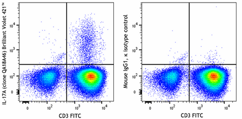 Brilliant Violet 421™ anti-human IL-17A Recombinant